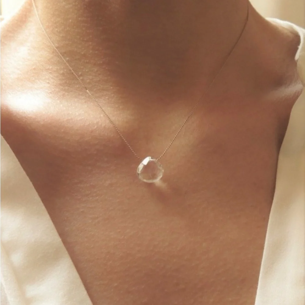 Minimalist Crystal Quartz Necklace - Picture 4 of 4